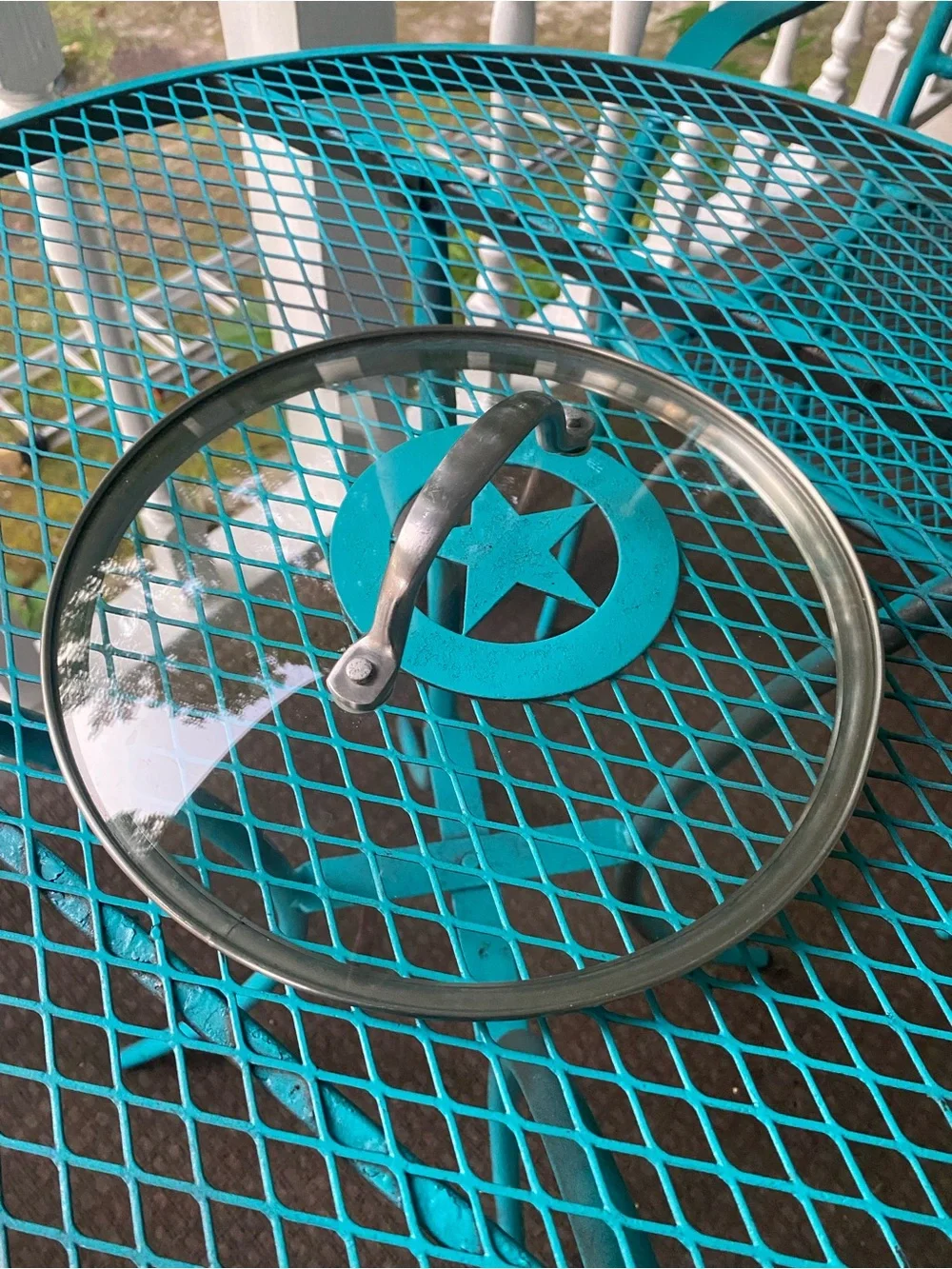 Pot/Skillet Glass Lid With Elegant Silver Handle